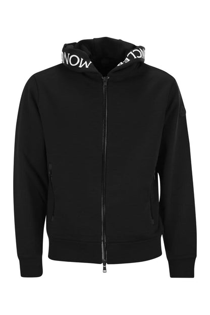 Hoodie with zip and logo