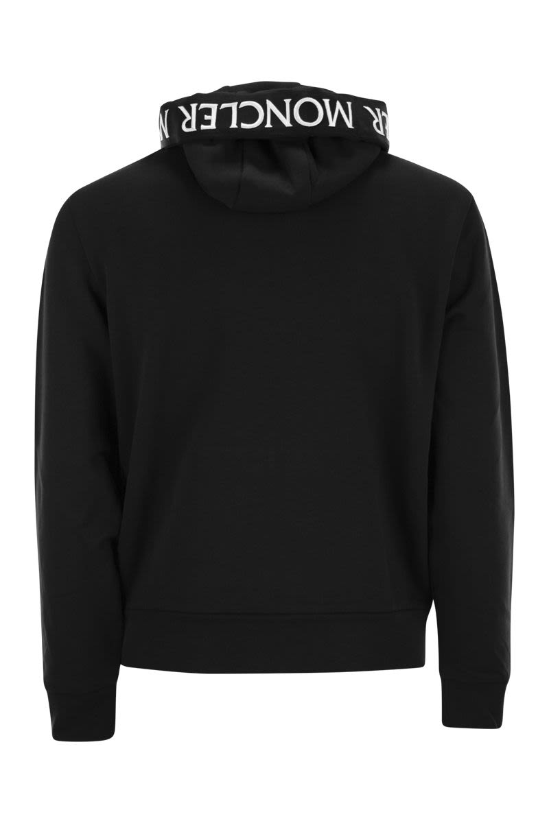 Hoodie with zip and logo