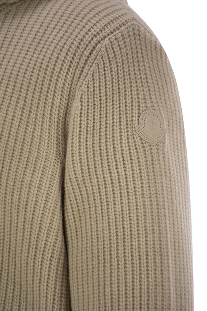 Reversible wool-blend sweatshirt