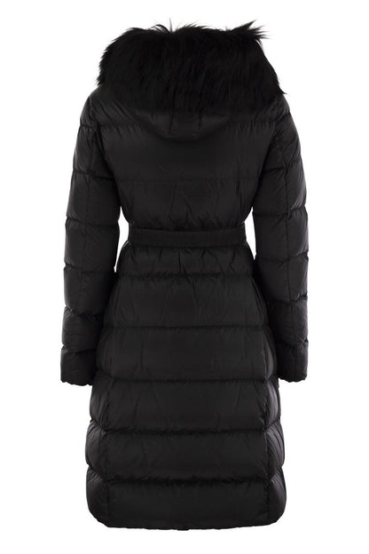 BOEDIC - Long down jacket with hood