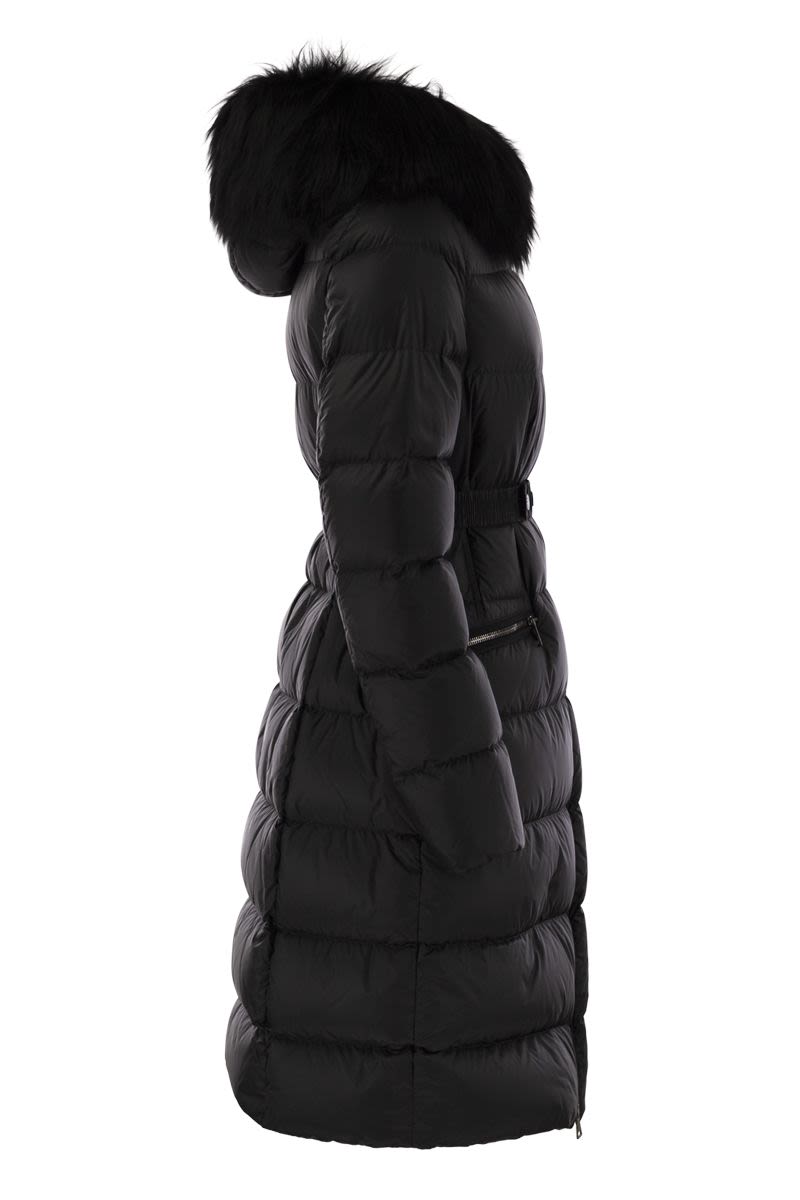 BOEDIC - Long down jacket with hood