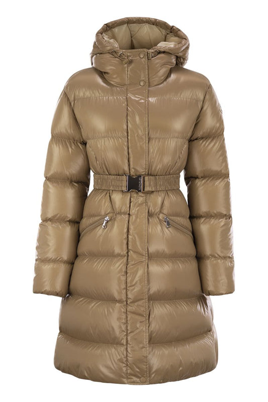 BELLEVUE - Long down jacket with hood