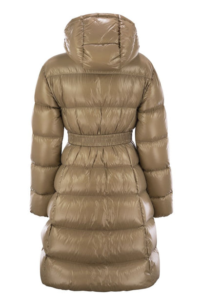 BELLEVUE - Long down jacket with hood