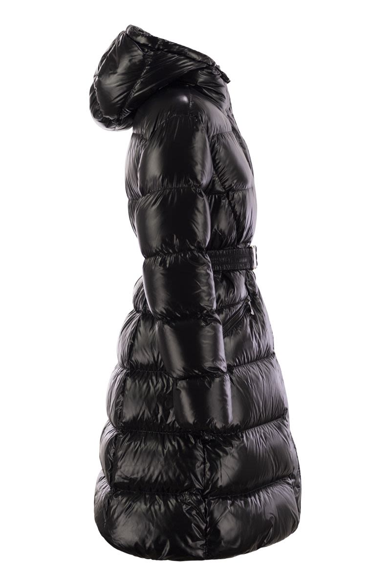 BELLEVUE - Long down jacket with hood