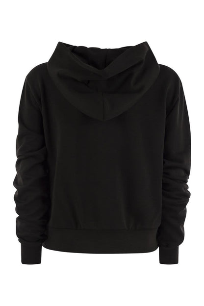 Padded sweatshirt with zip