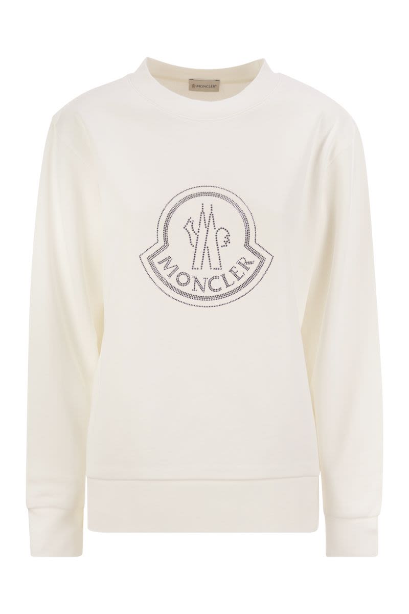 Logo sweatshirt with crystals