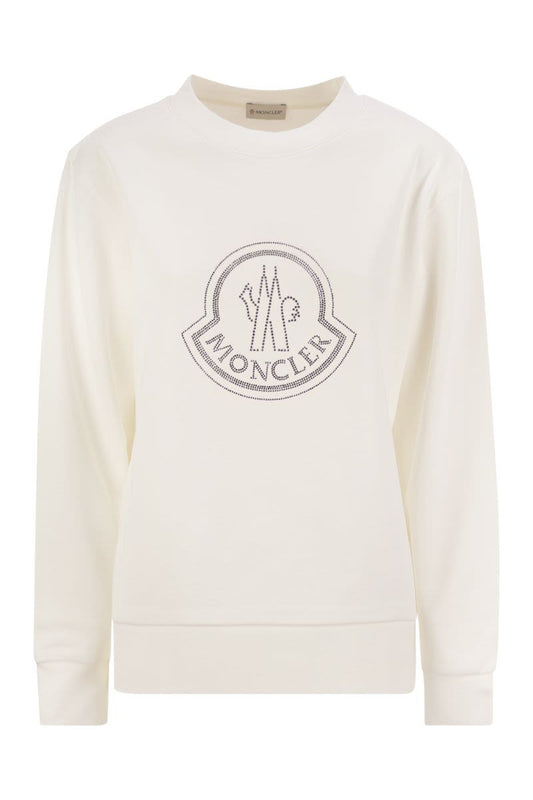 Logo sweatshirt with crystals