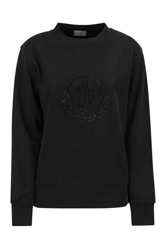 Logo sweatshirt with crystals