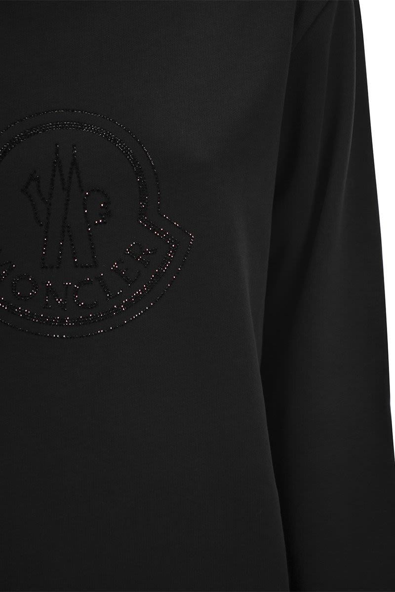 Logo sweatshirt with crystals