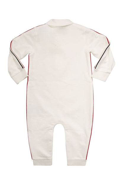 Three-coloured baby sleepsuit