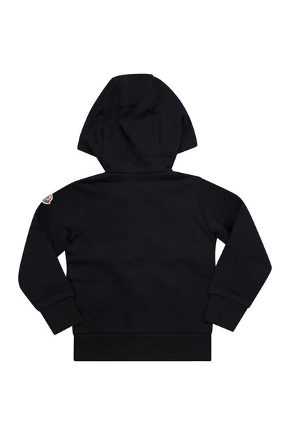 Logo-printed sweatshirt with hood and zip