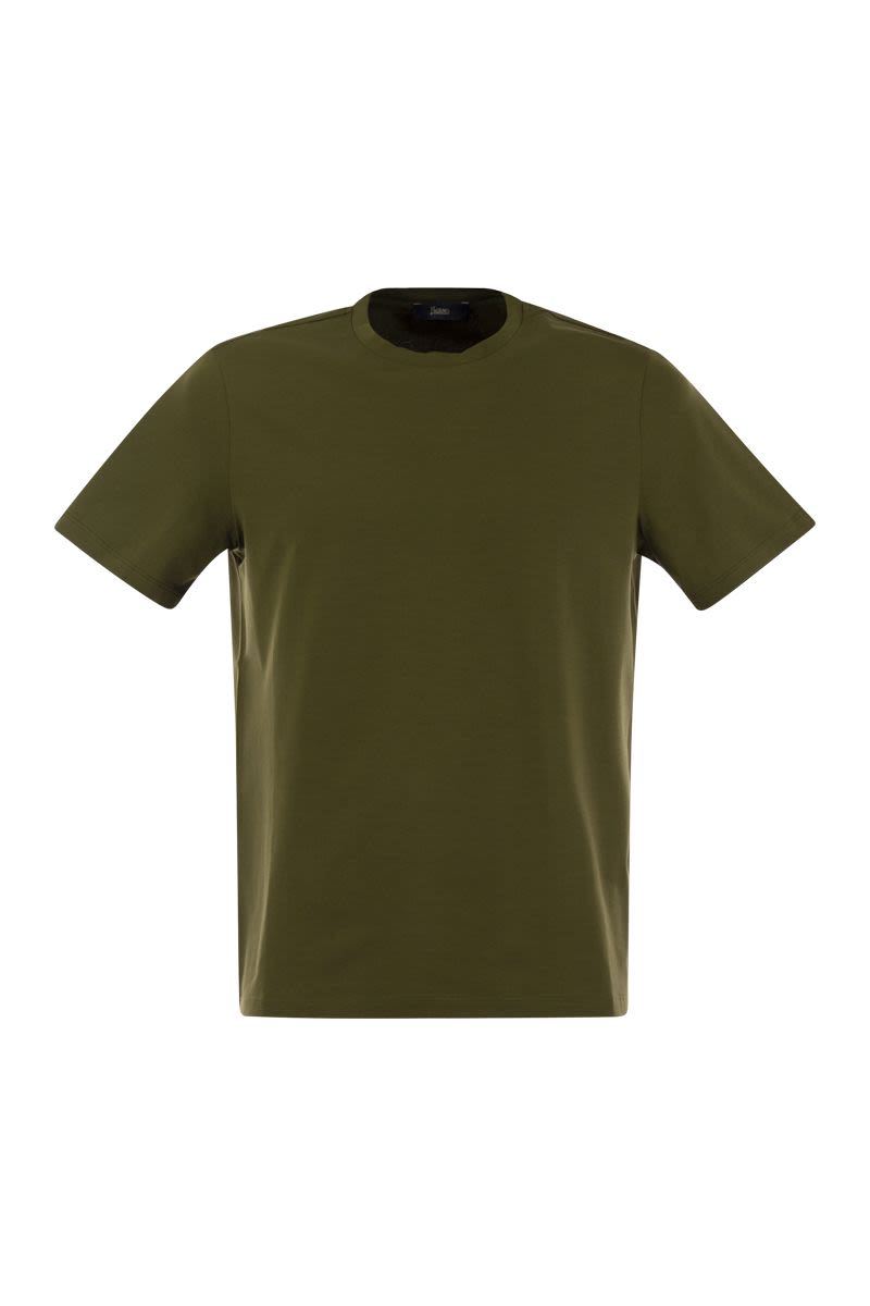 Stretch cotton jersey T-shirt