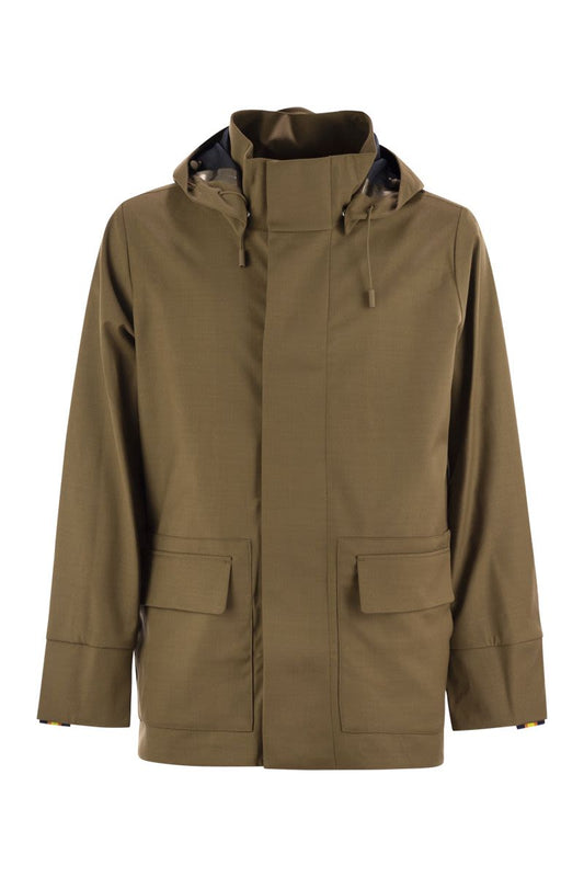 ERHAL TECH WOOL BLEND - Hooded jacket