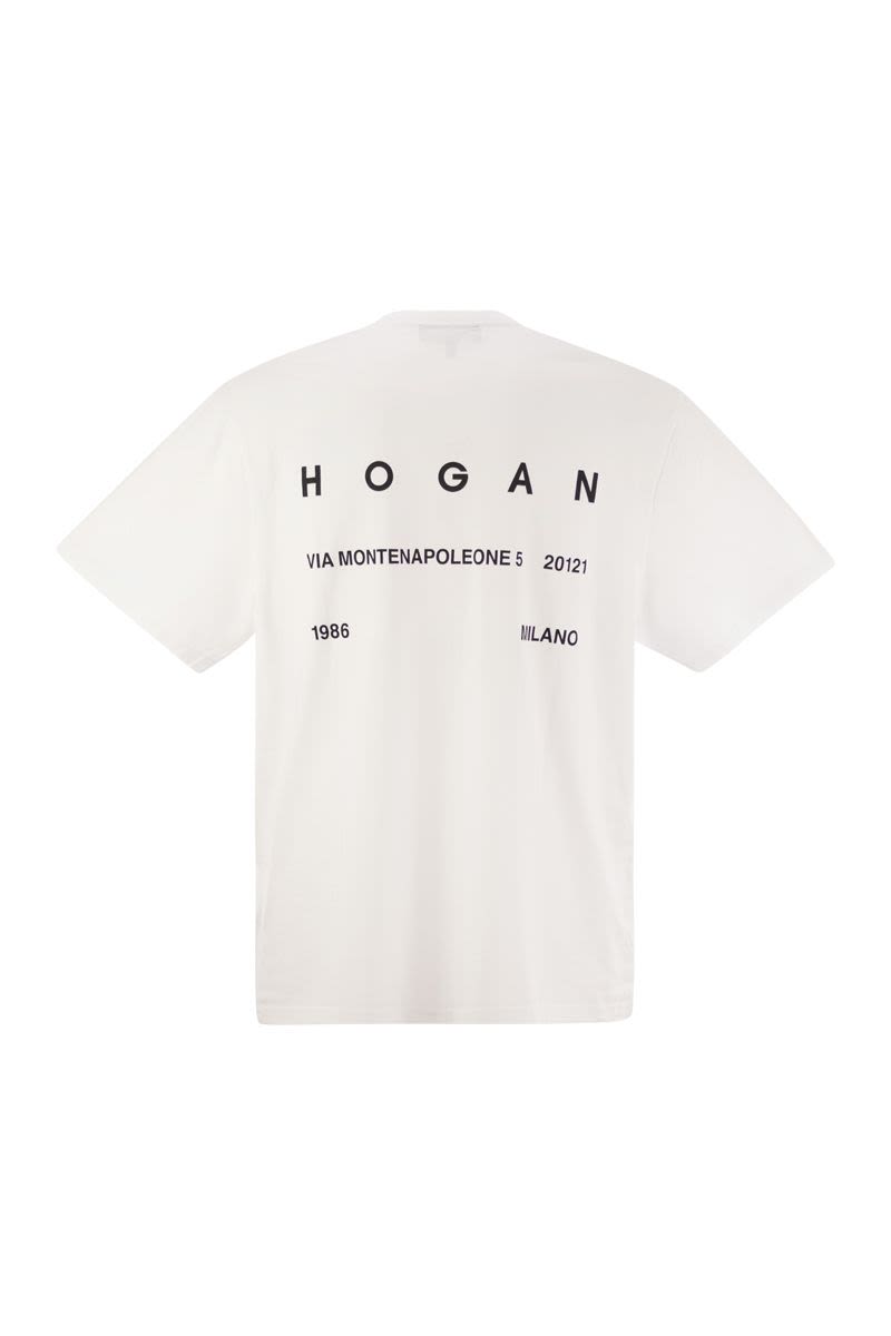 Crew-neck T-shirt with lettering