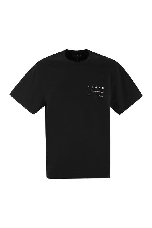 Crew-neck T-shirt with lettering