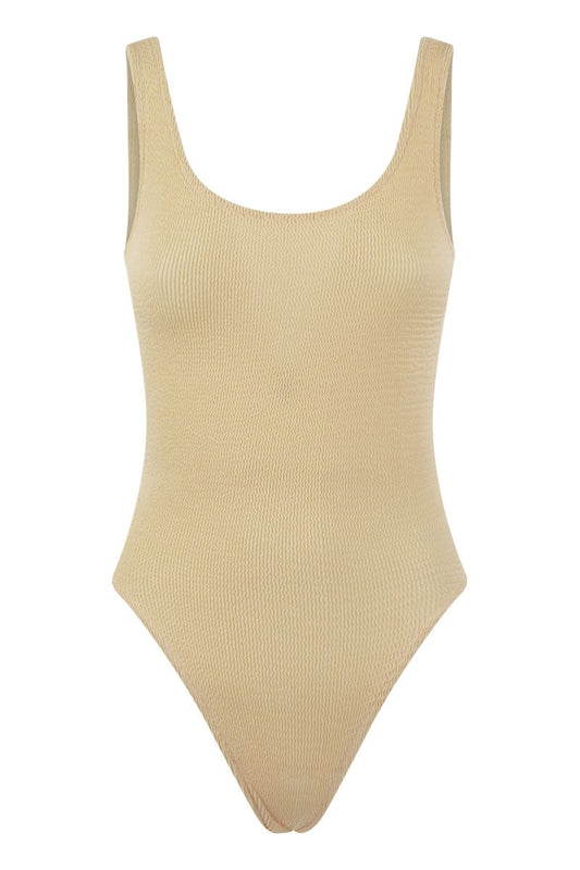 LORA - One-piece swimsuit with round neckline