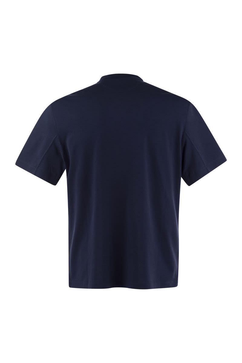 Cotton jersey V-neck T-shirt