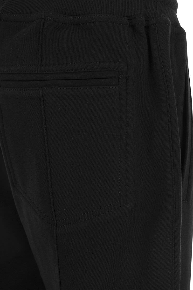 Techno cotton fleece trousers with crête