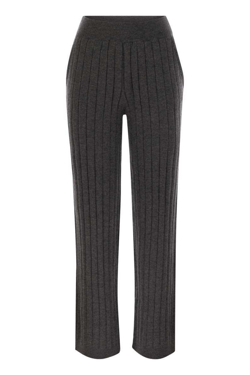 Cashmere knit trousers