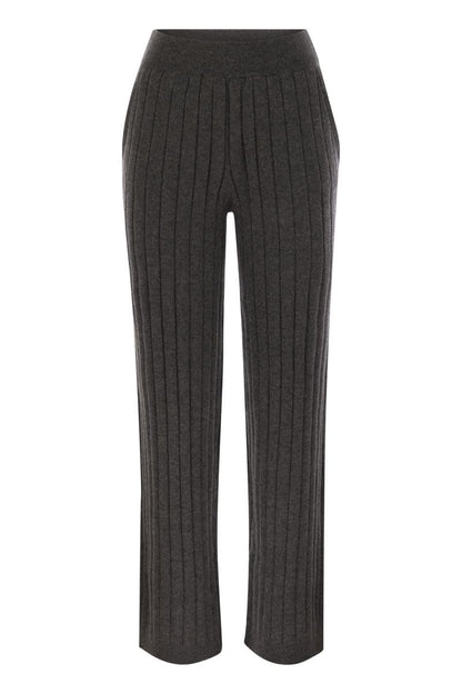 Cashmere knit trousers