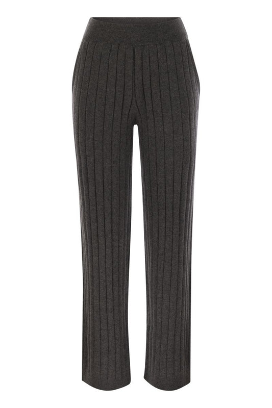 Cashmere knit trousers