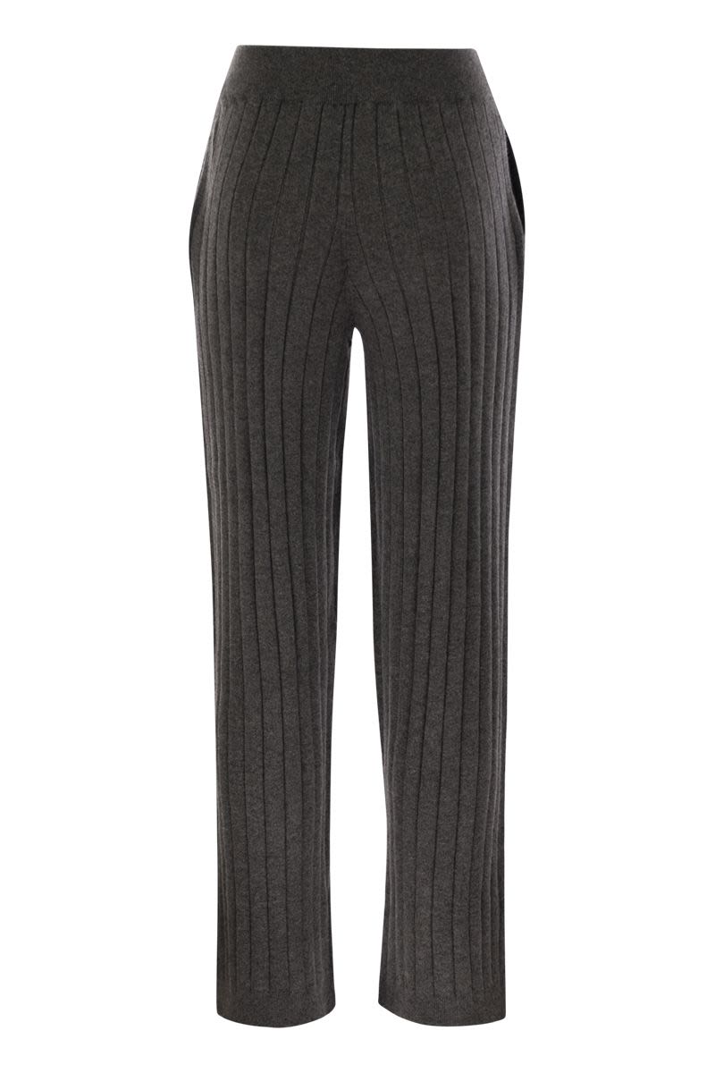 Cashmere knit trousers