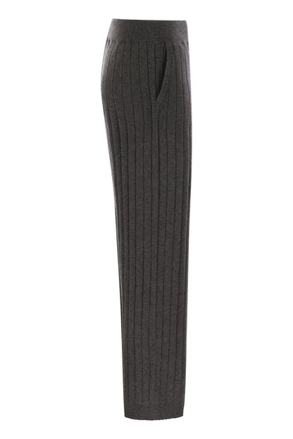 Cashmere knit trousers