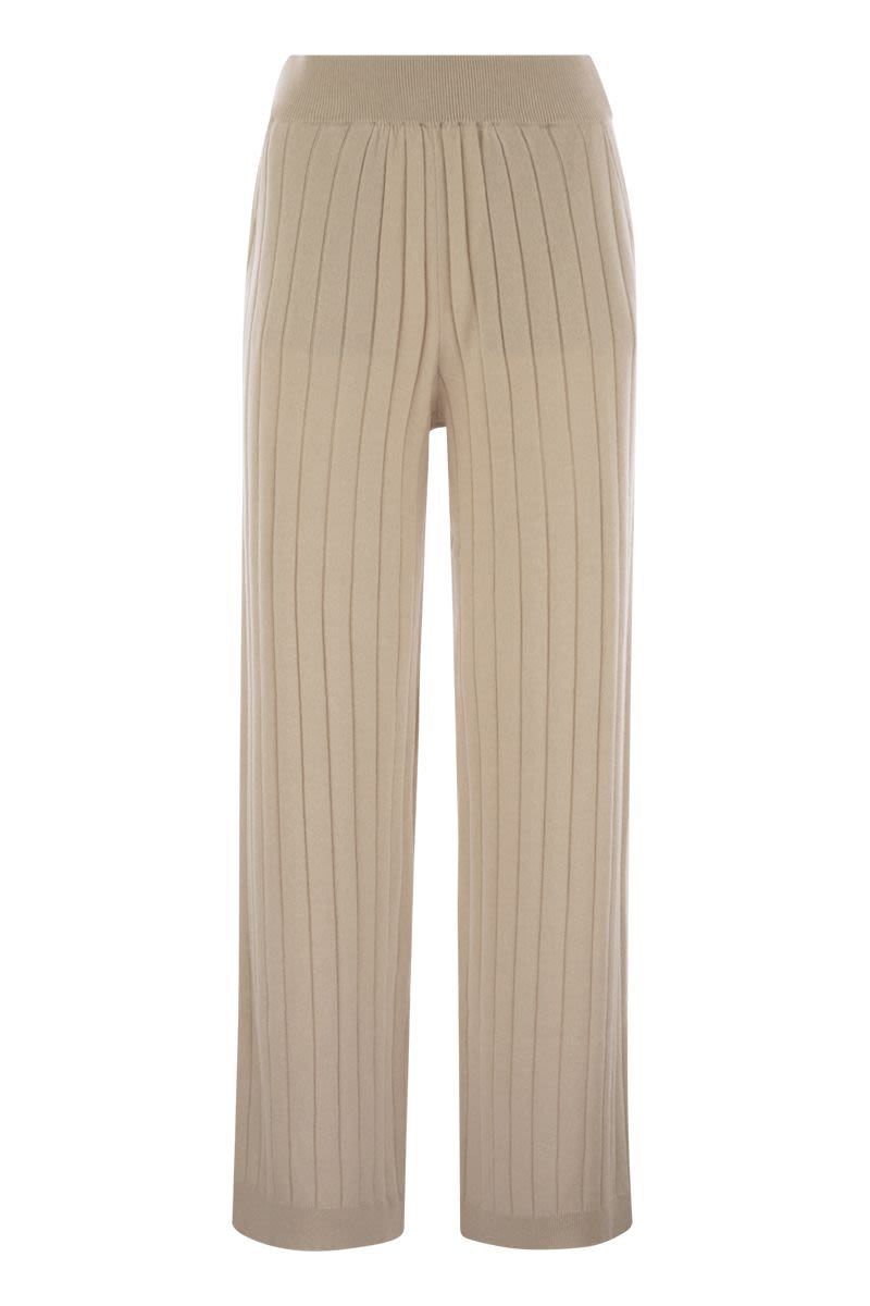 Cashmere knit trousers