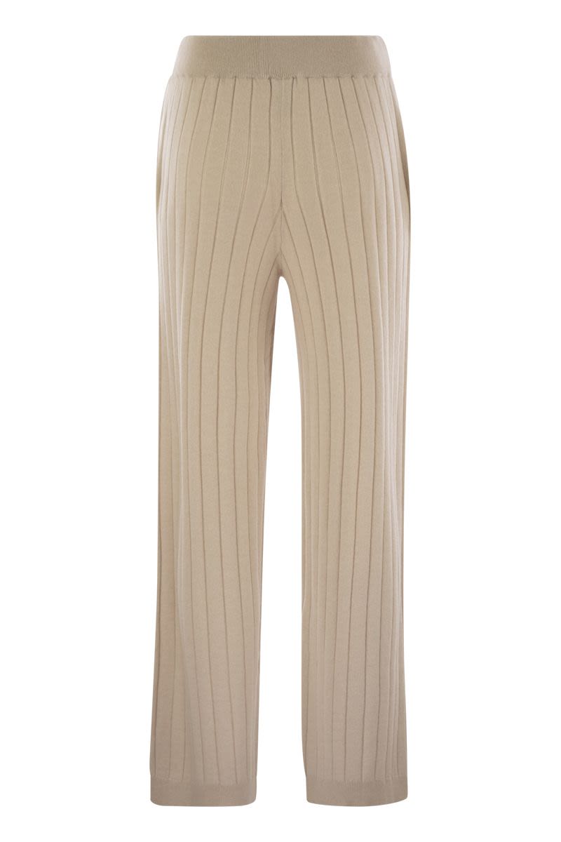 Cashmere knit trousers