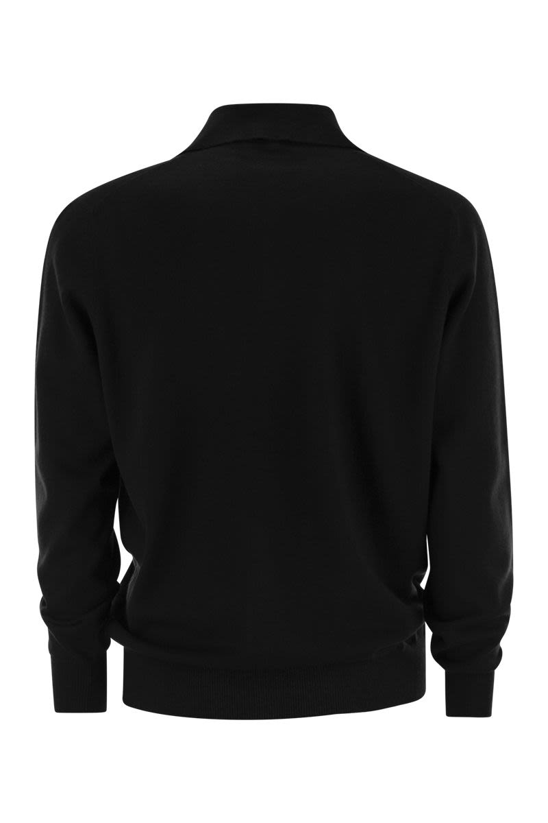 Cashmere polo neck sweater