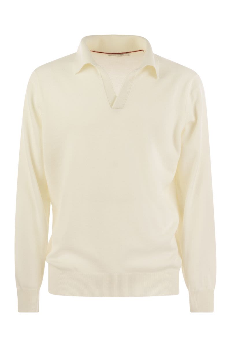 Cashmere polo neck sweater