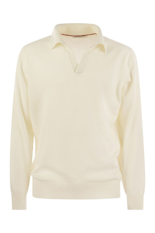 Cashmere polo neck sweater