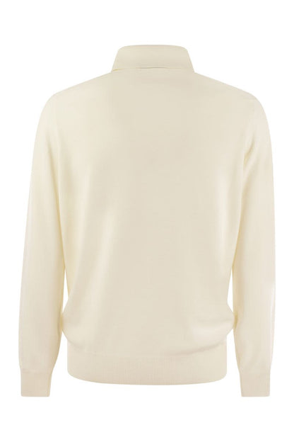 Cashmere polo neck sweater