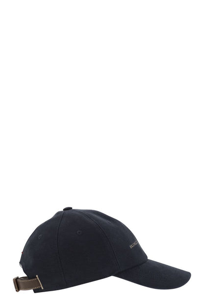 Cotton canvas baseball cap with embroidery