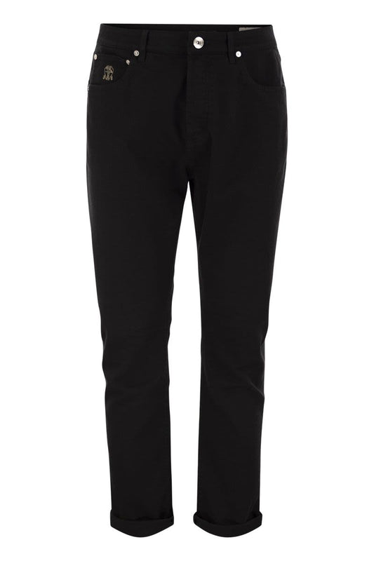 Five-pocket leisure fit trousers in comfort denim