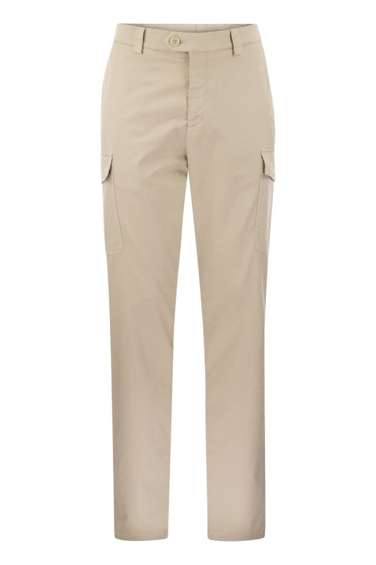 Garment-dyed Leisure fit trousers