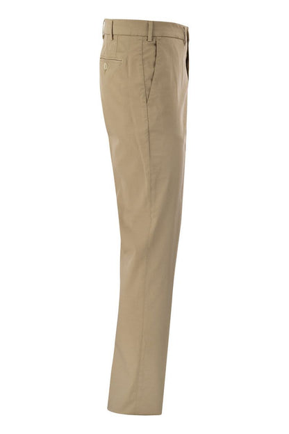 Italian fit cotton gabardine trousers