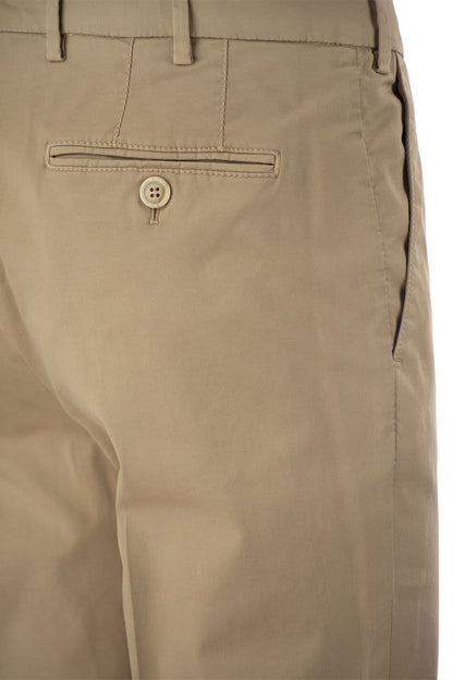 Italian fit cotton gabardine trousers