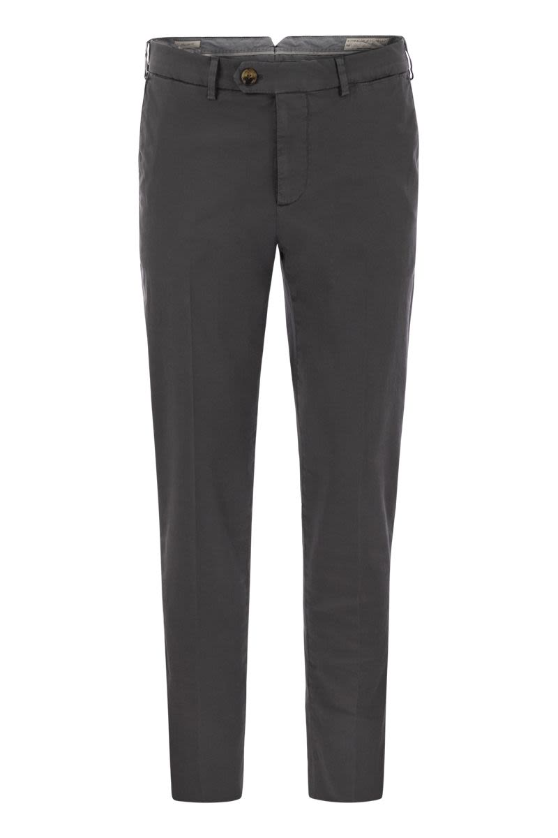 Italian fit cotton gabardine trousers