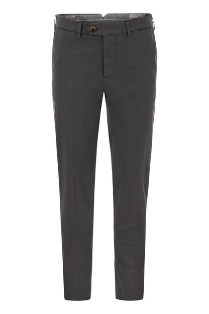 Italian fit cotton gabardine trousers