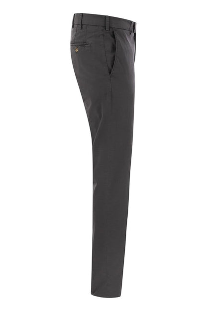 Italian fit cotton gabardine trousers