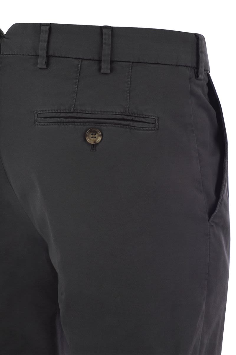 Italian fit cotton gabardine trousers