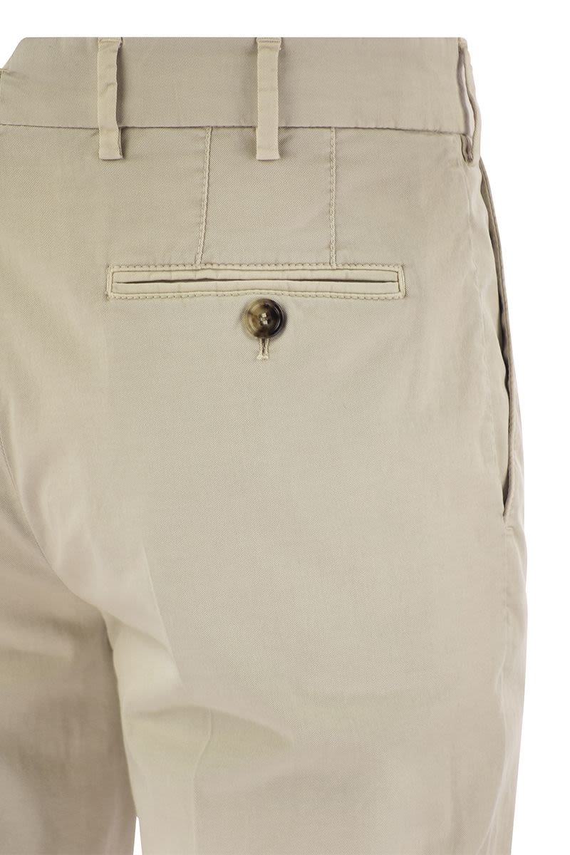 Italian fit cotton gabardine trousers