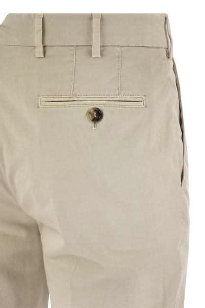 Italian fit cotton gabardine trousers