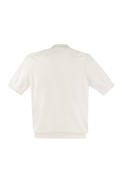 Lightweight cotton V-neck T-shirt