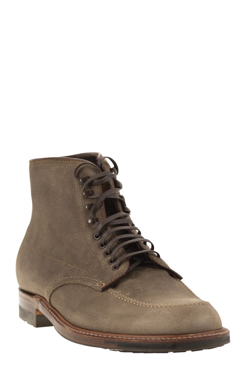 Suede lace-up boot