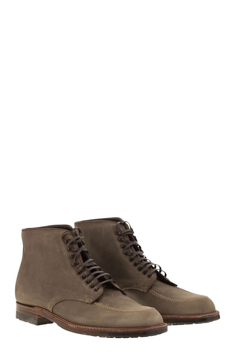 Suede lace-up boot