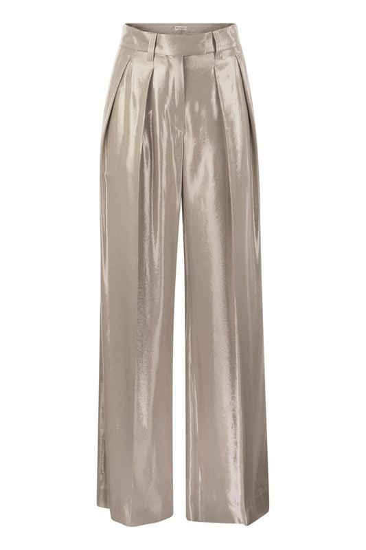 Sparkling gabardine Wide Sartorial trousers