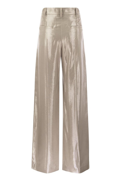 Sparkling gabardine Wide Sartorial trousers