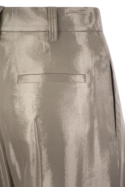 Sparkling gabardine Wide Sartorial trousers